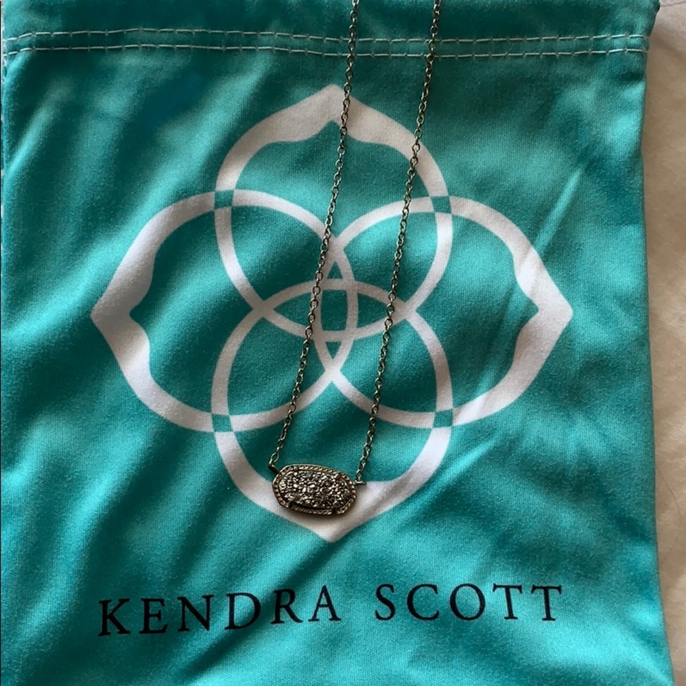 Kendra Scott Elisa Silver Drusy Necklace